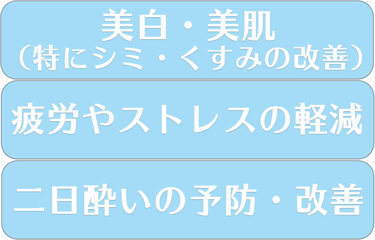 白玉点滴_3つの効果