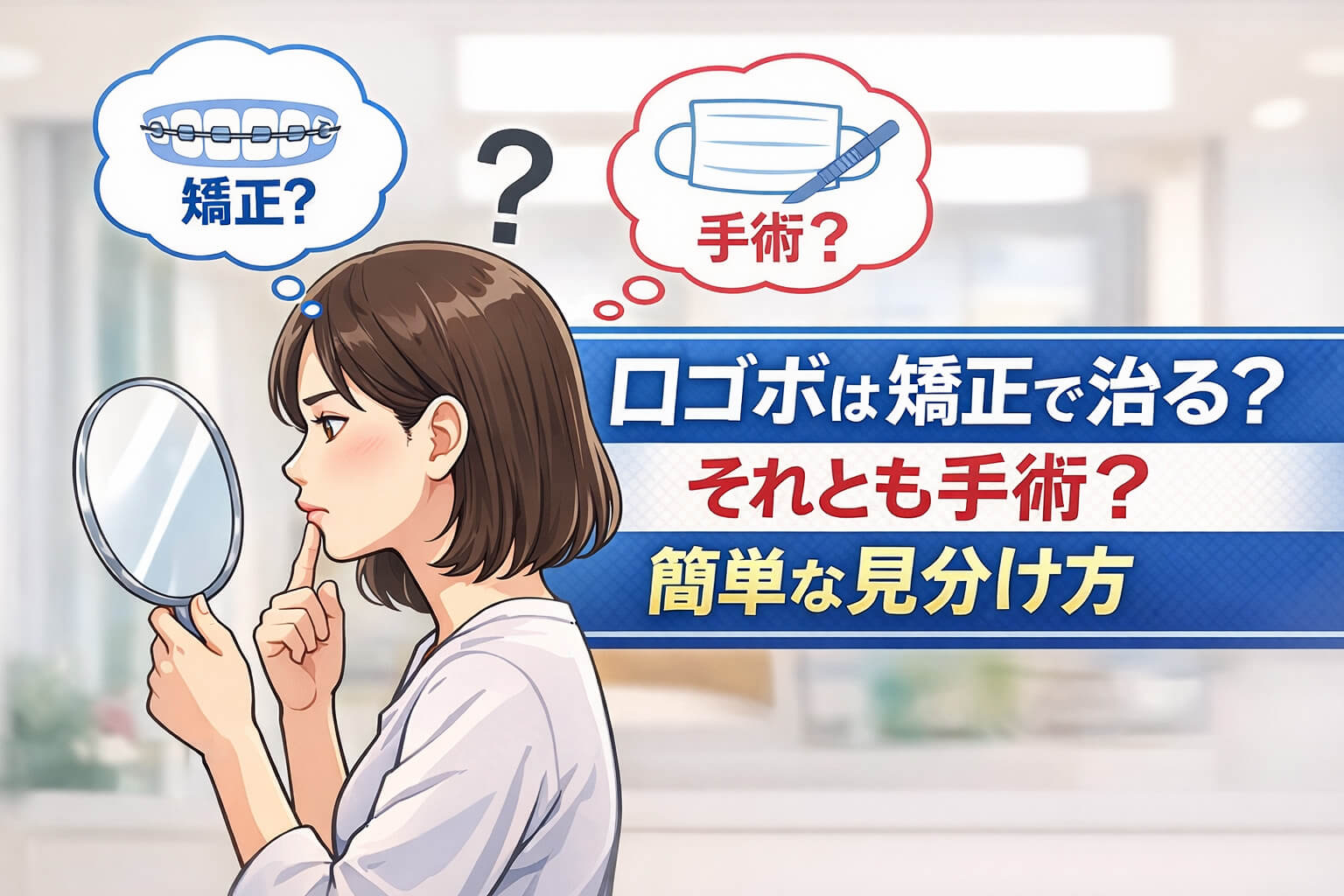 私の口ゴボは矯正それとも手術？